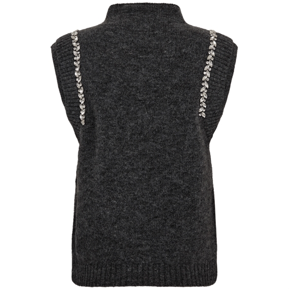 Copenhagen Muse CMIBRA Strik-Vest, Dark Grey Melange